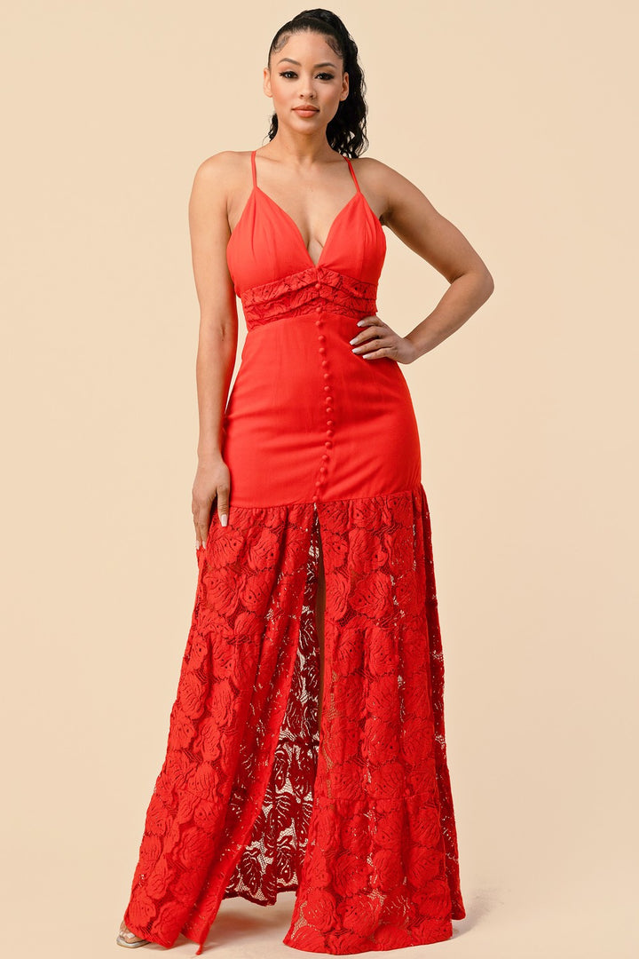 SPECIAL DAY LACE MAXI DRESS