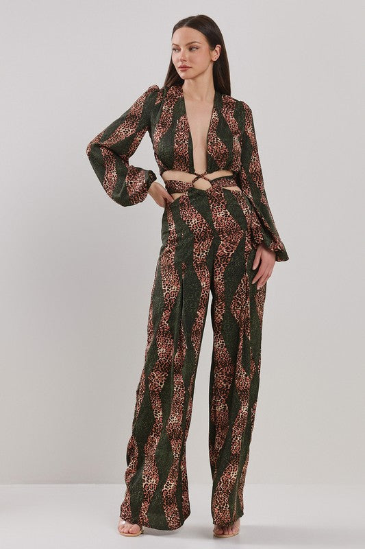 ANIMAL PRINT JUMPSUIT