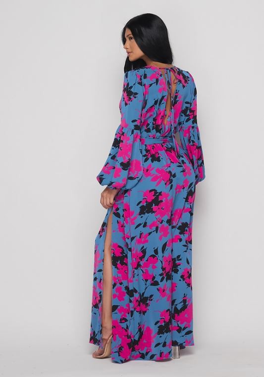 FLORAL PRINTED MAXI DRESS