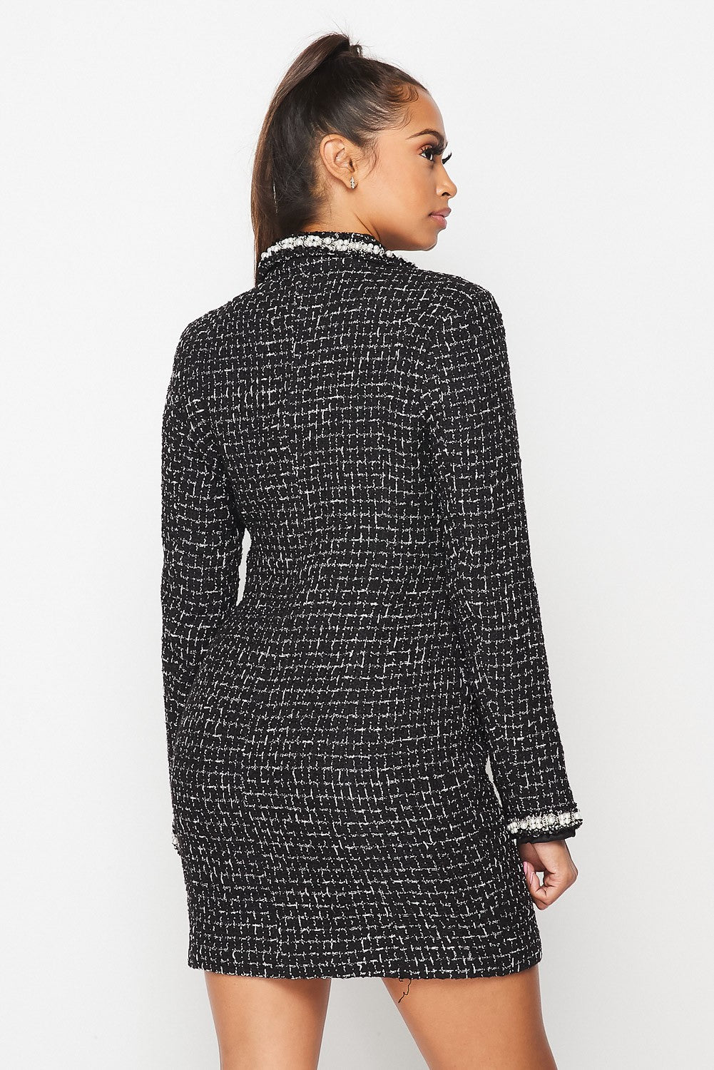 TWEED BLAZER MINI DRESS