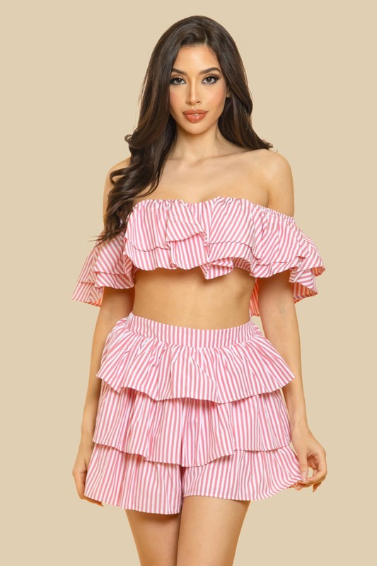 OFF-SHOULDEER RUFFLED TOP