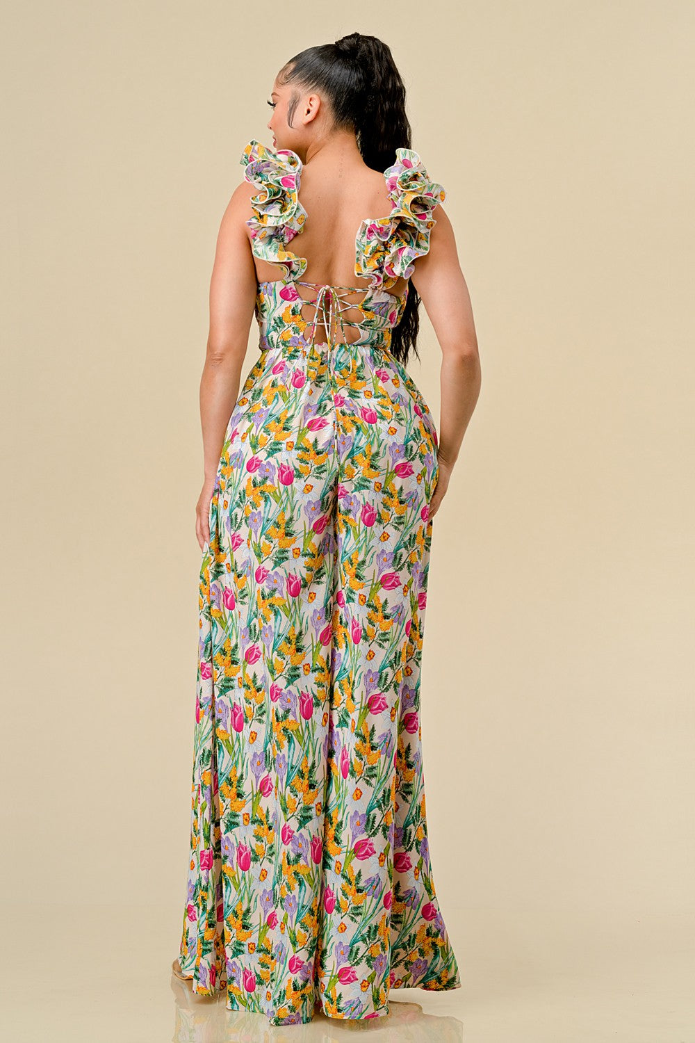 FLOWER PRINTED JUMPSUIT