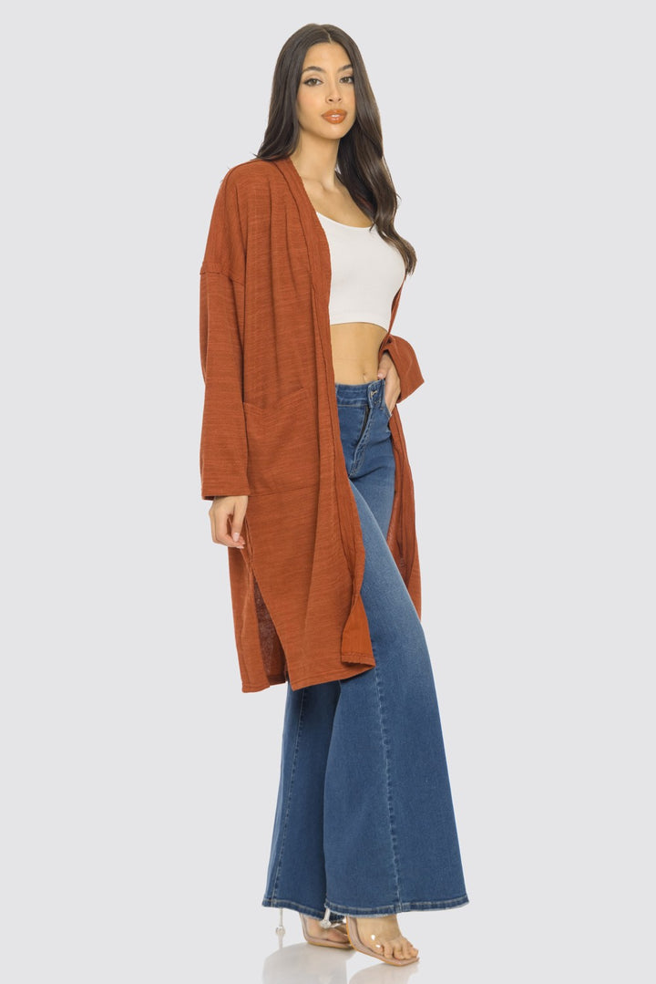 LONG SLEEVE OPEN FRONT CARDIGAN