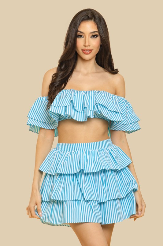 OFF-SHOULDEER RUFFLED TOP