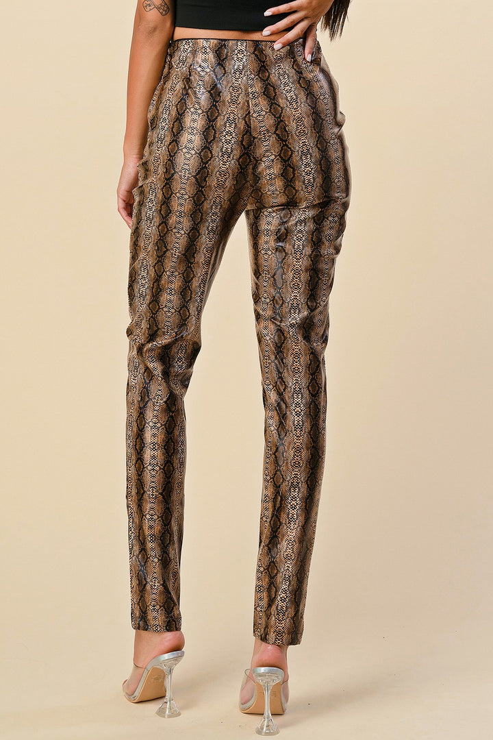 SNAKE PRINT PANTS