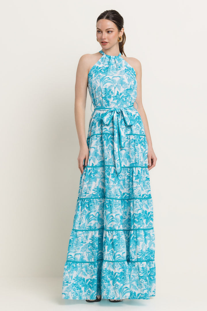 TIERED WITH BINDING MAXI DRESS