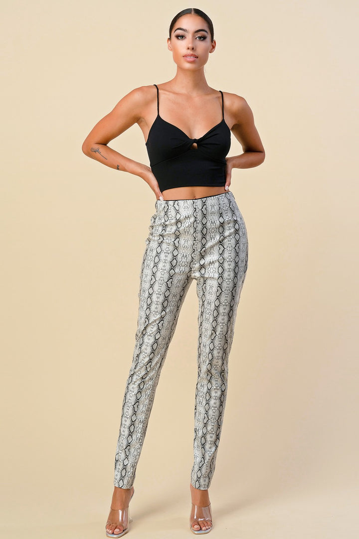 SNAKE PRINT PANTS