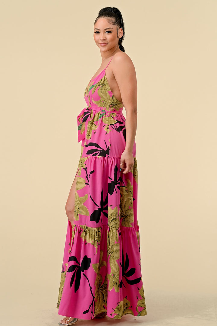 FLORAL PRINTED MAXI DRESS