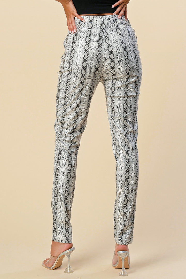 SNAKE PRINT PANTS