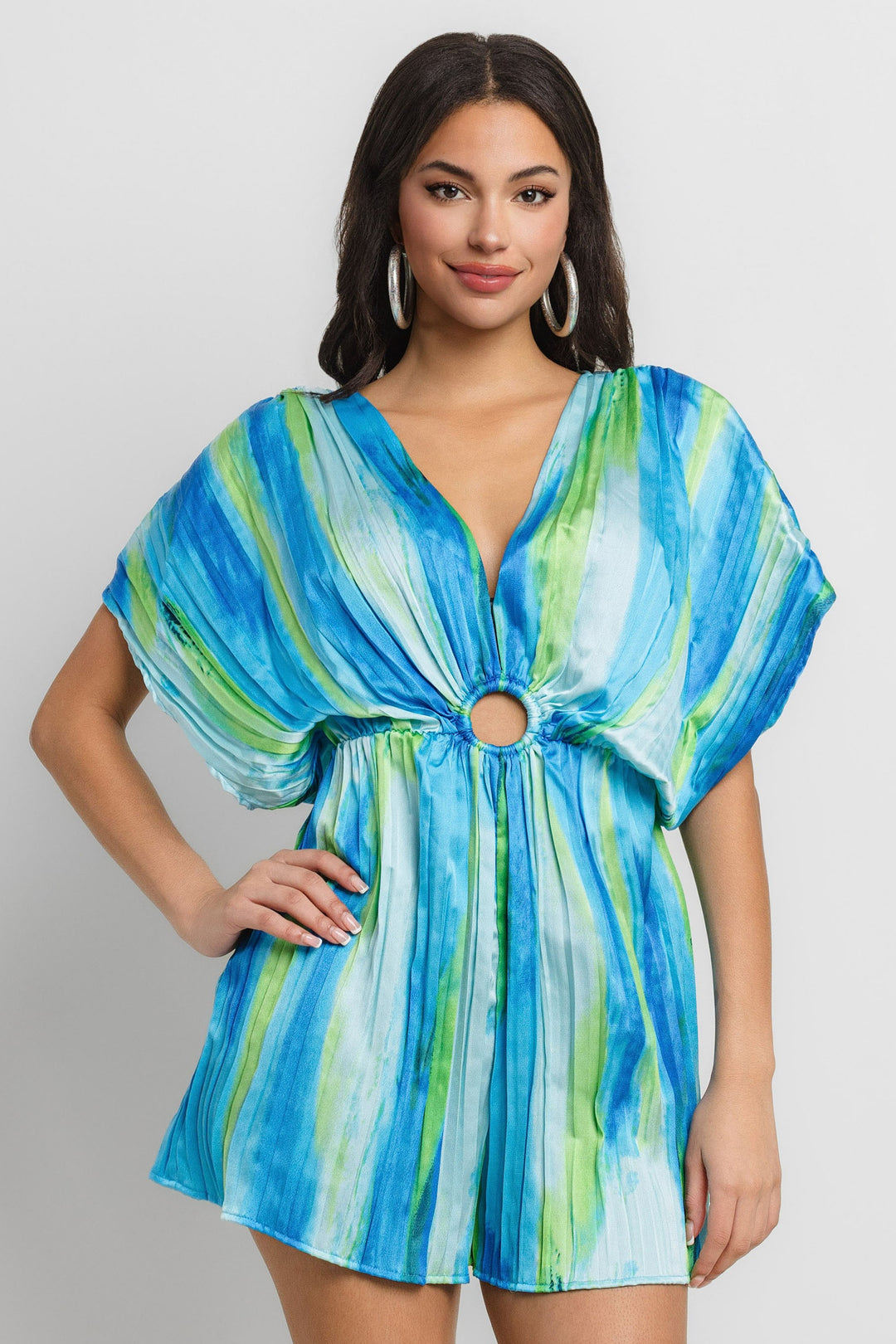 ALOHA SATIN JUMPSUIT