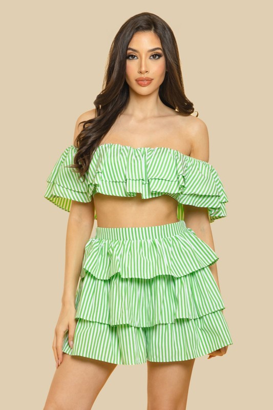 OFF-SHOULDEER RUFFLED TOP