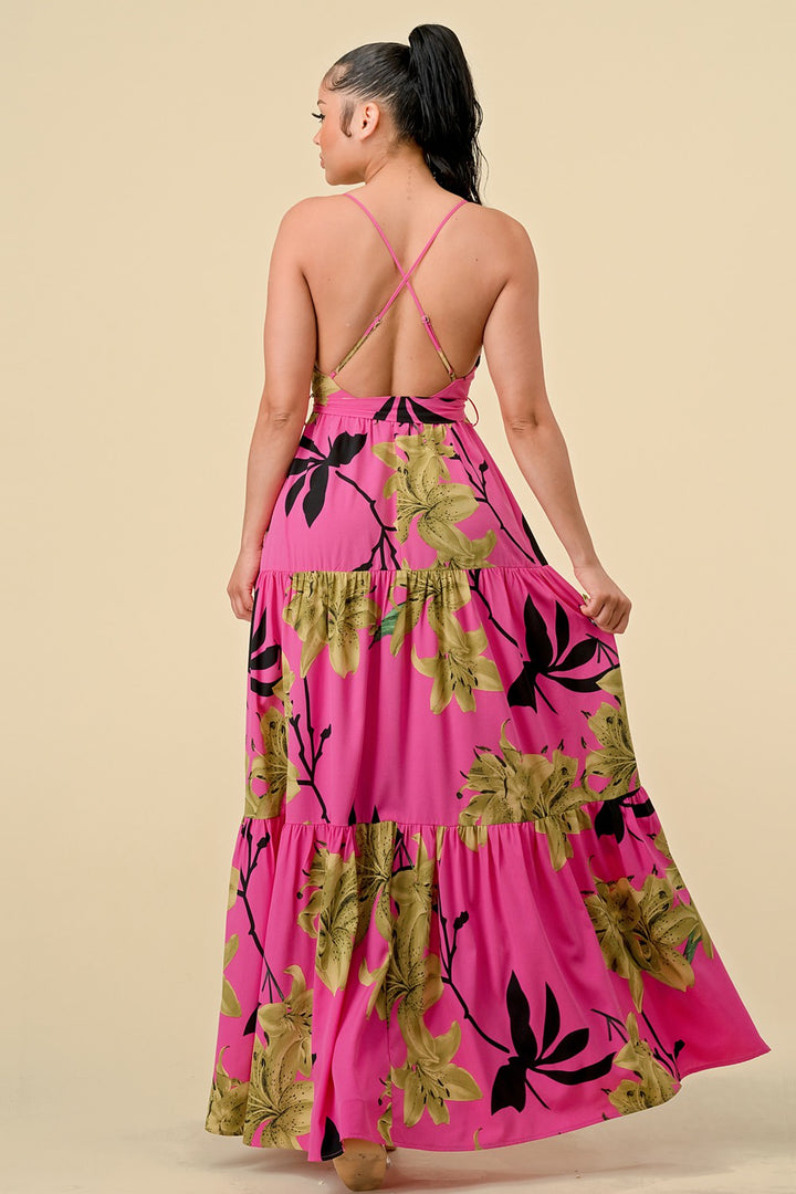 FLORAL PRINTED MAXI DRESS