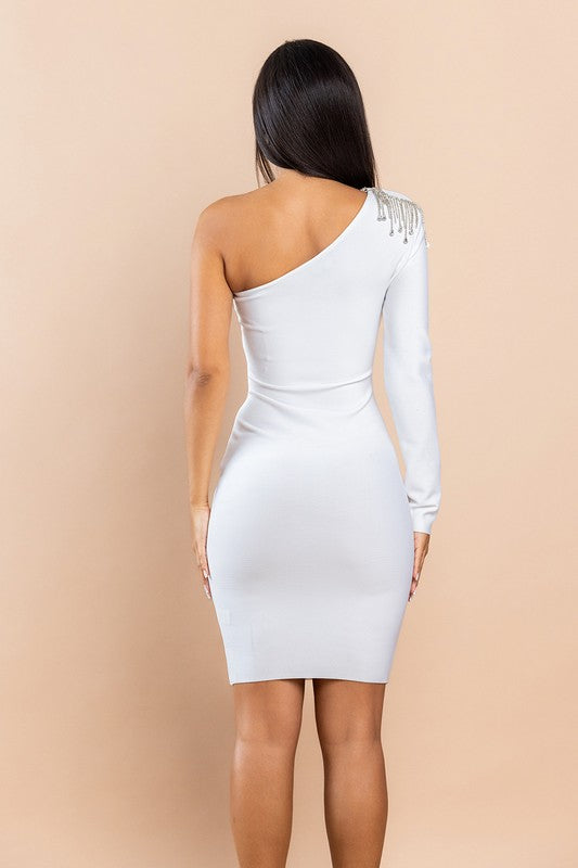 BECCA BANDAGE MIDI DRESS