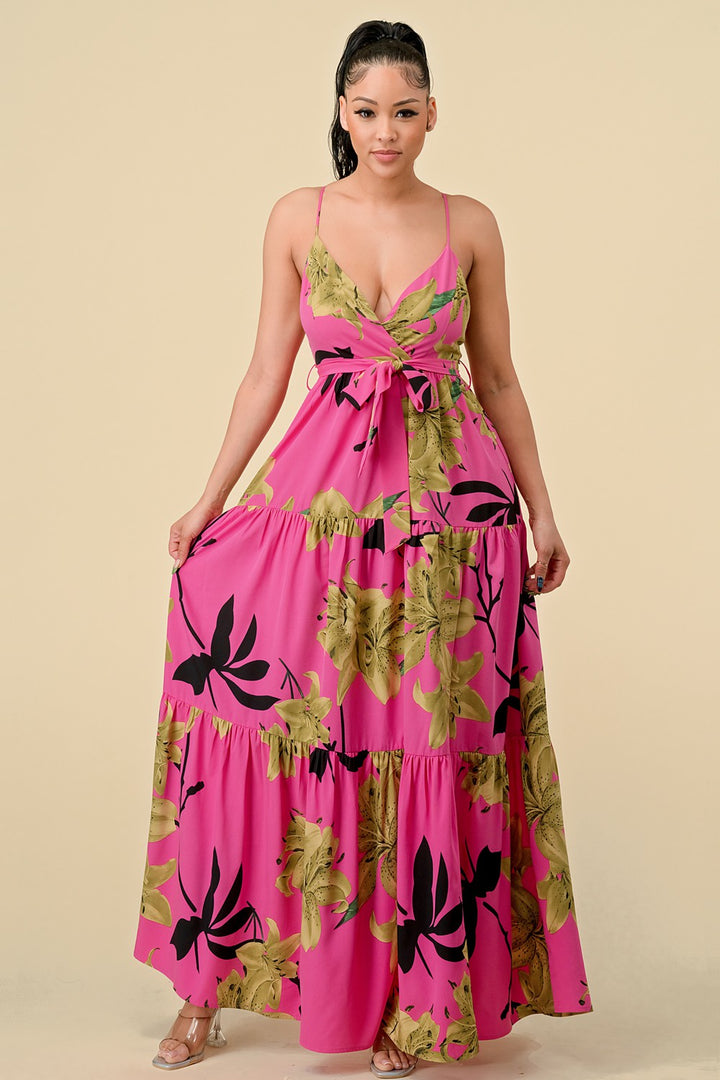 FLORAL PRINTED MAXI DRESS