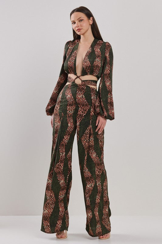 ANIMAL PRINT JUMPSUIT