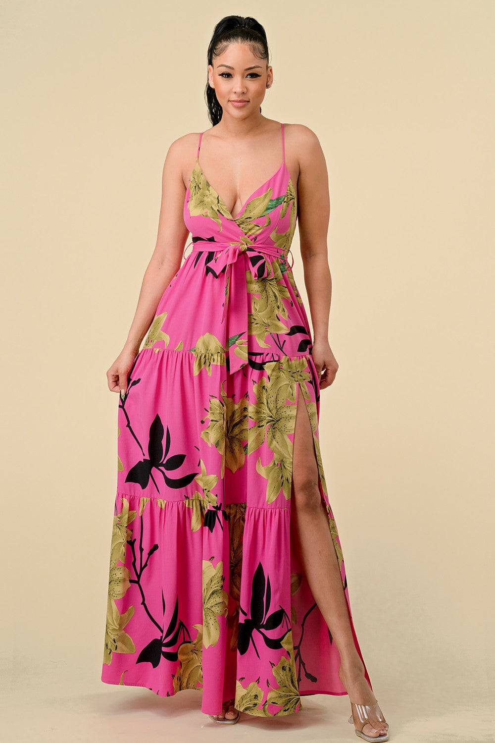 FLORAL PRINTED MAXI DRESS