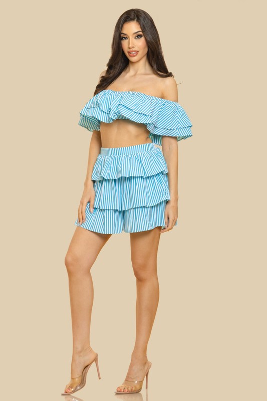 OFF-SHOULDEER RUFFLED TOP