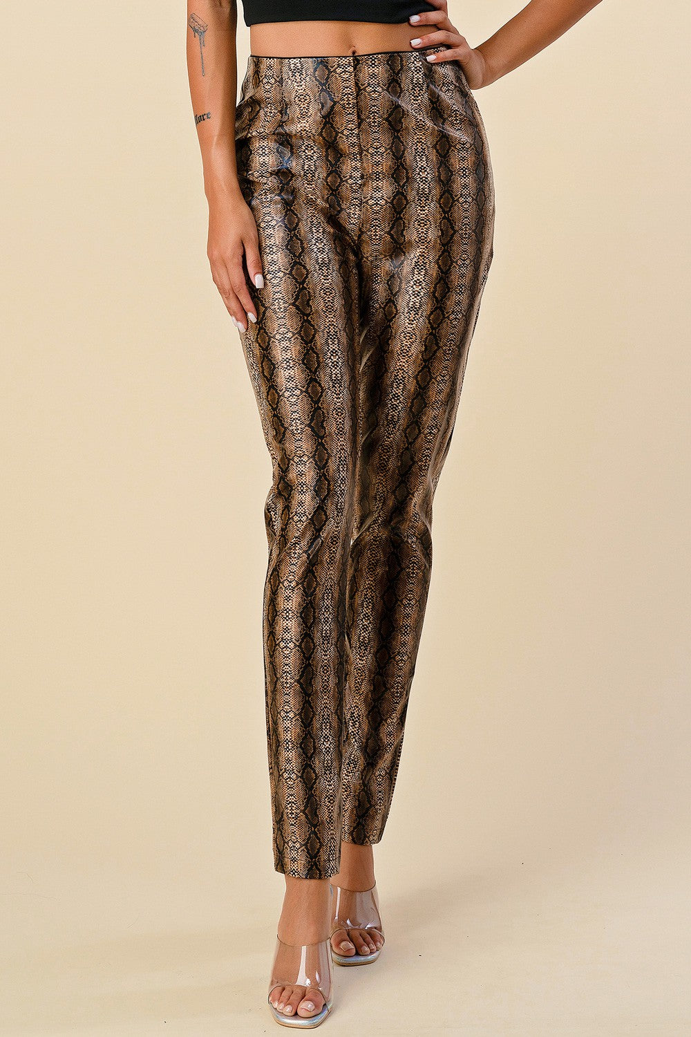 SNAKE PRINT PANTS