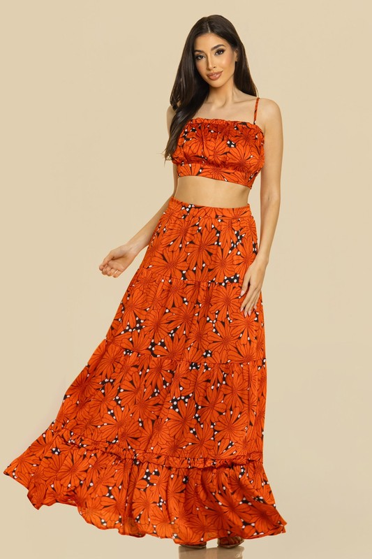 PRINTED MAXI SKIRT SETS