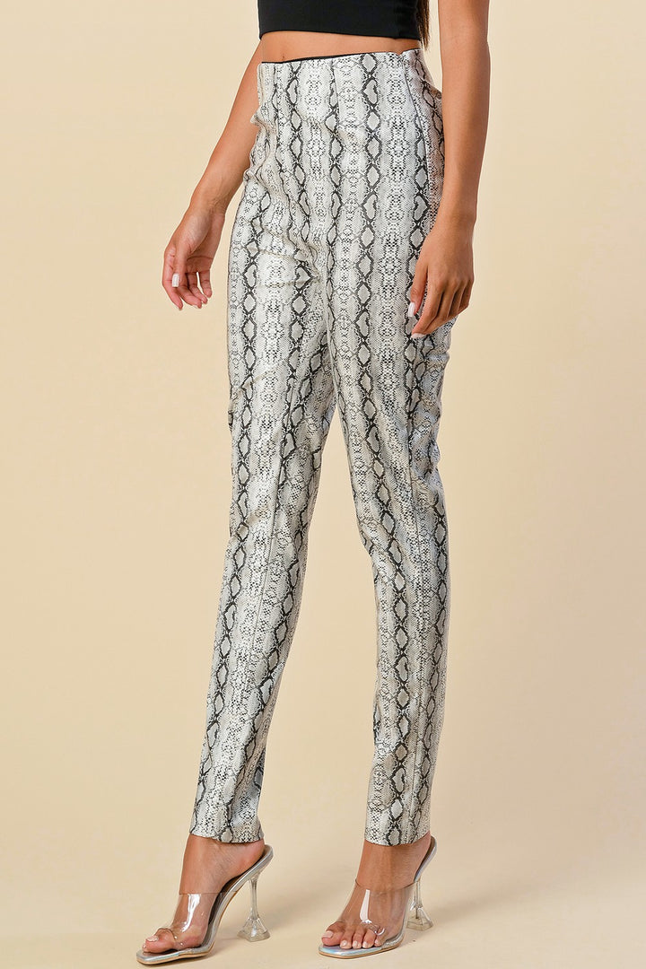 SNAKE PRINT PANTS