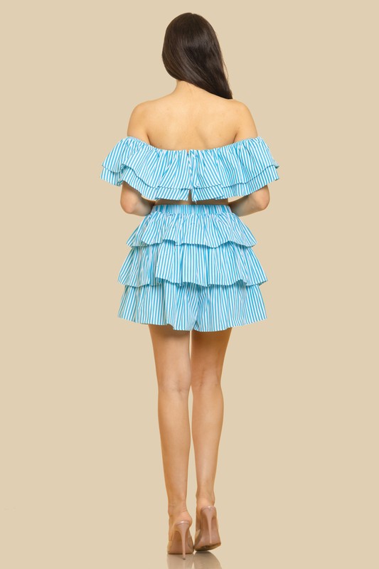 OFF-SHOULDEER RUFFLED TOP
