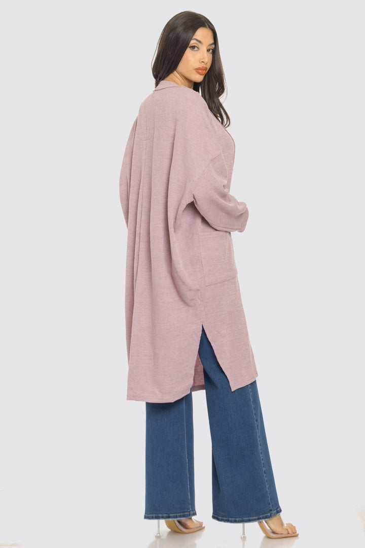 LONG SLEEVE OPEN FRONT CARDIGAN