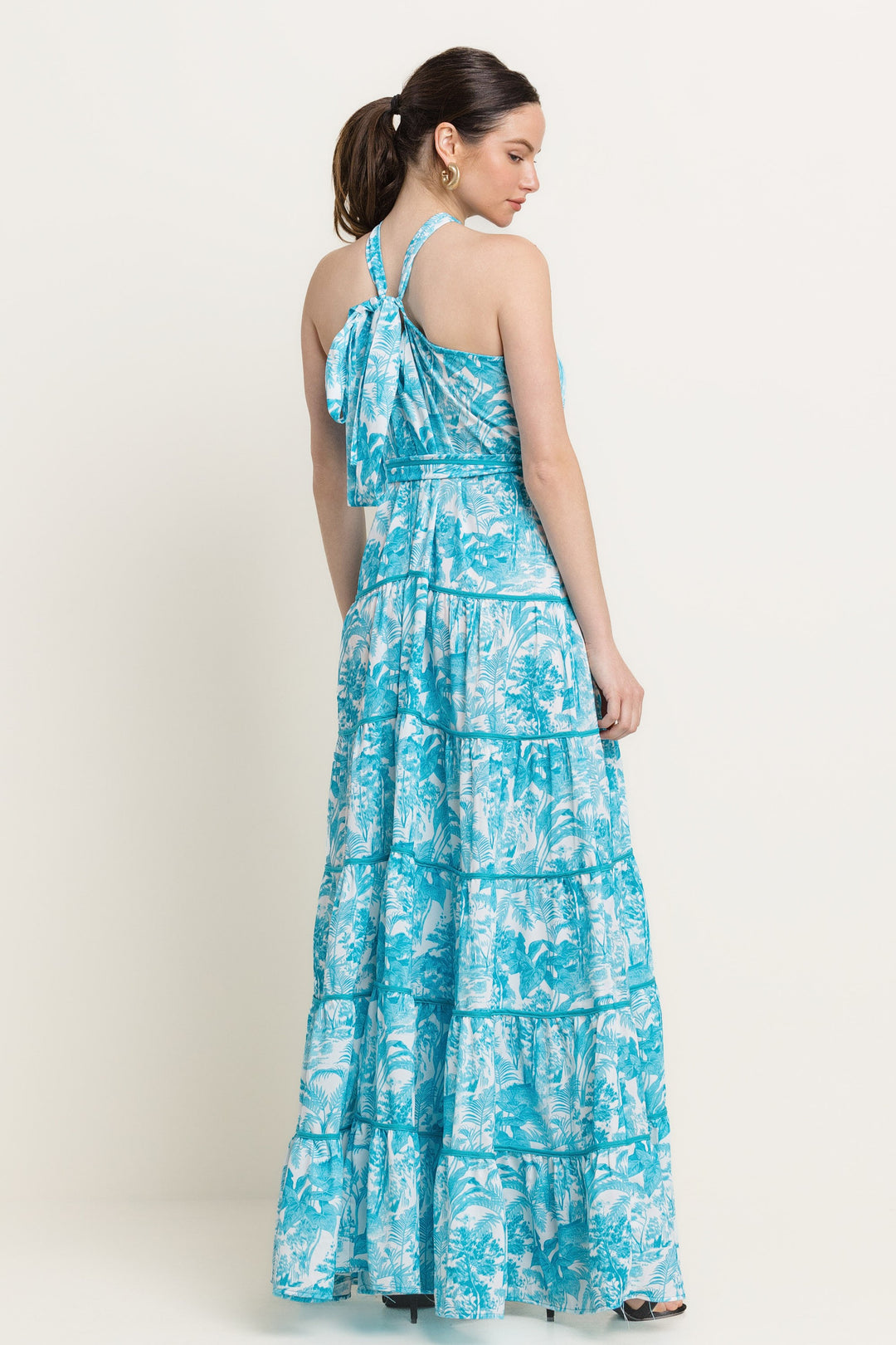 TIERED WITH BINDING MAXI DRESS